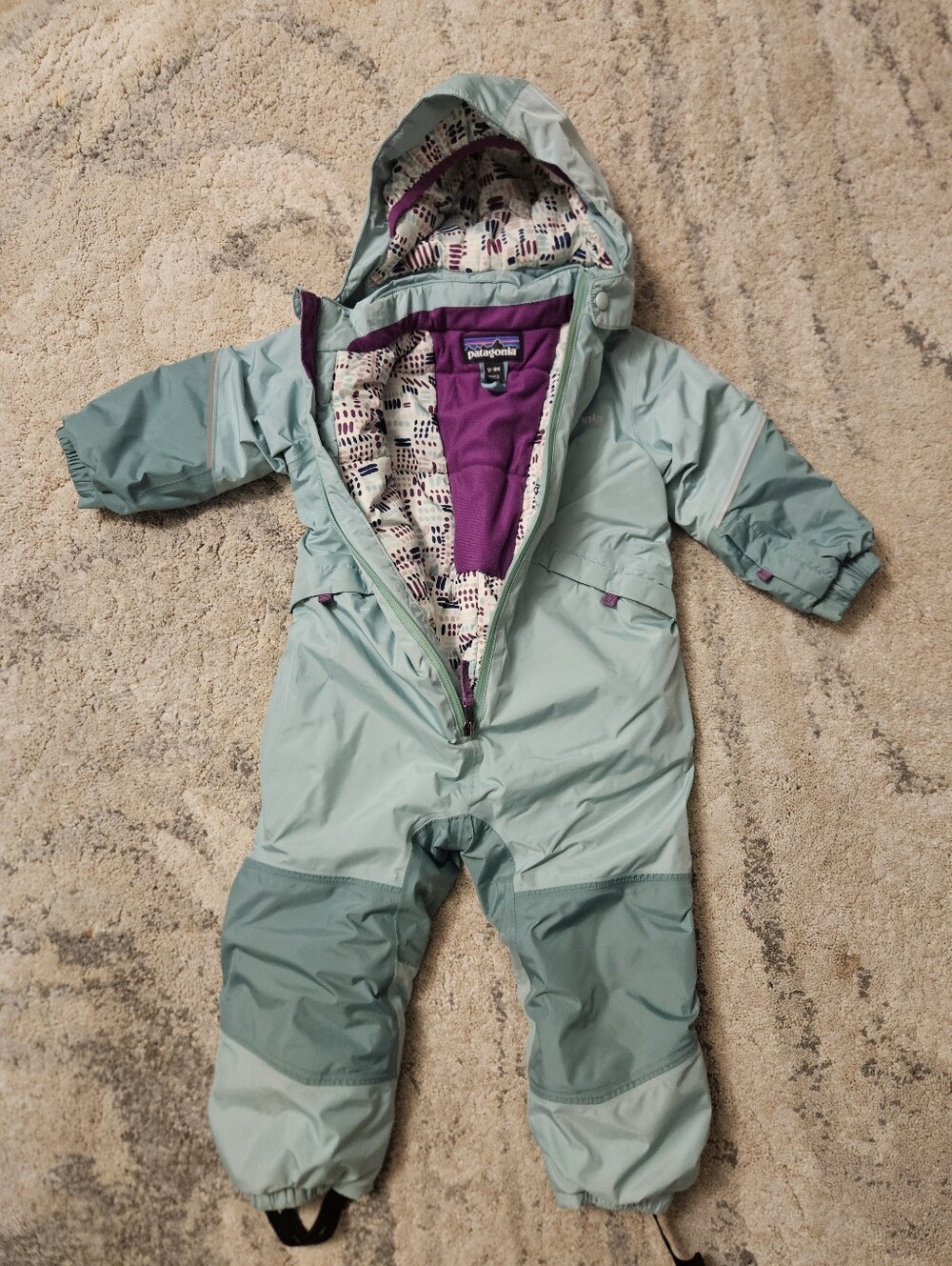 Patagonia Baby Snow Pile One-Piece Waterproof Snowsuit 12-18M